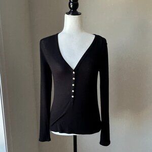 Wilfred Free by Aritzia Black Button-Up - Size M